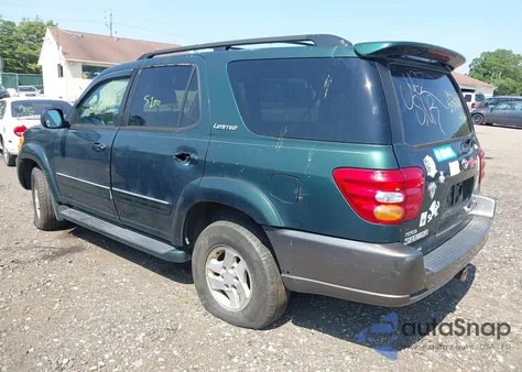 2002 Toyota Sequoia Limited V8 из США, поврежденный, VIN 5TDBT48A72S101038